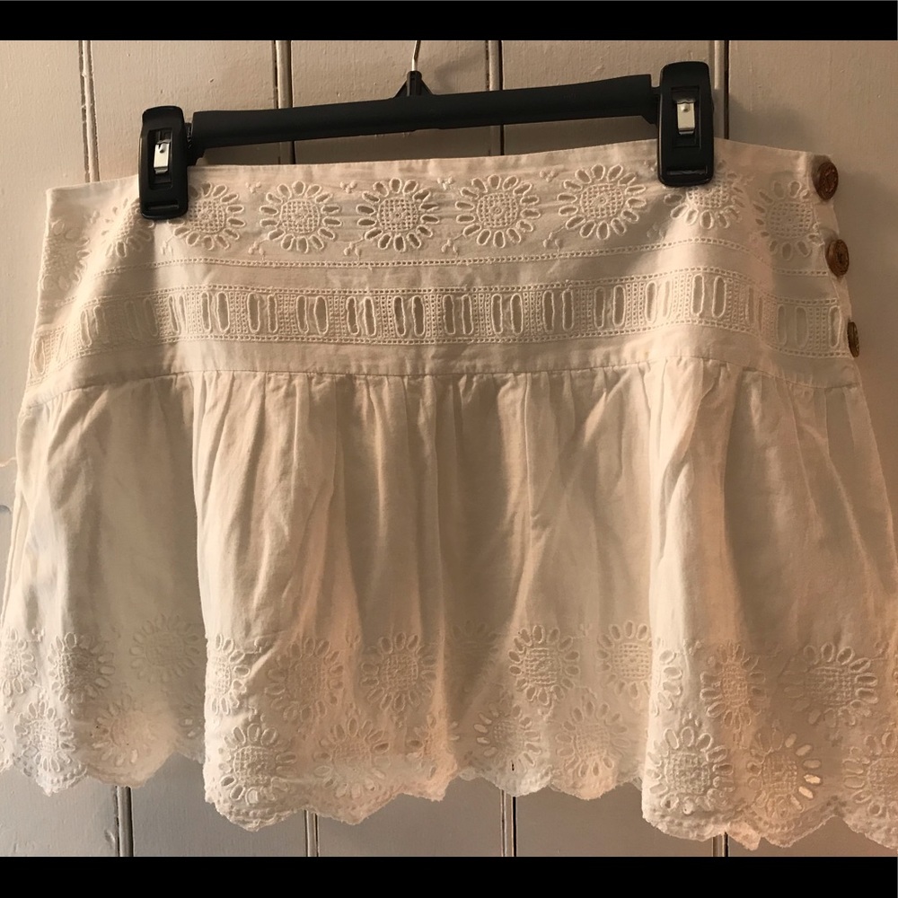 AE White Eyelet Skirt